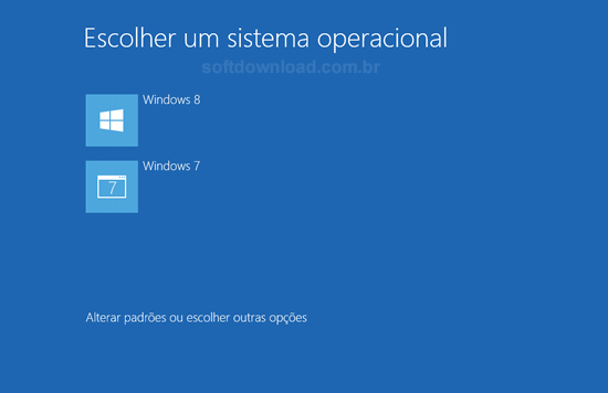 Tela de boot do Windows 8 e Windows 7