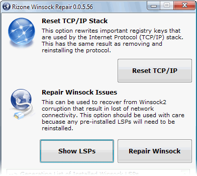 Repare sua conexão de rede com o WinSock Repair